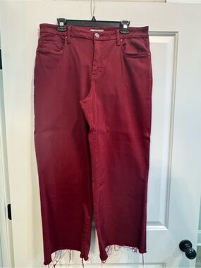 Kut from the Kloth Burgundy High-Waist Jeans